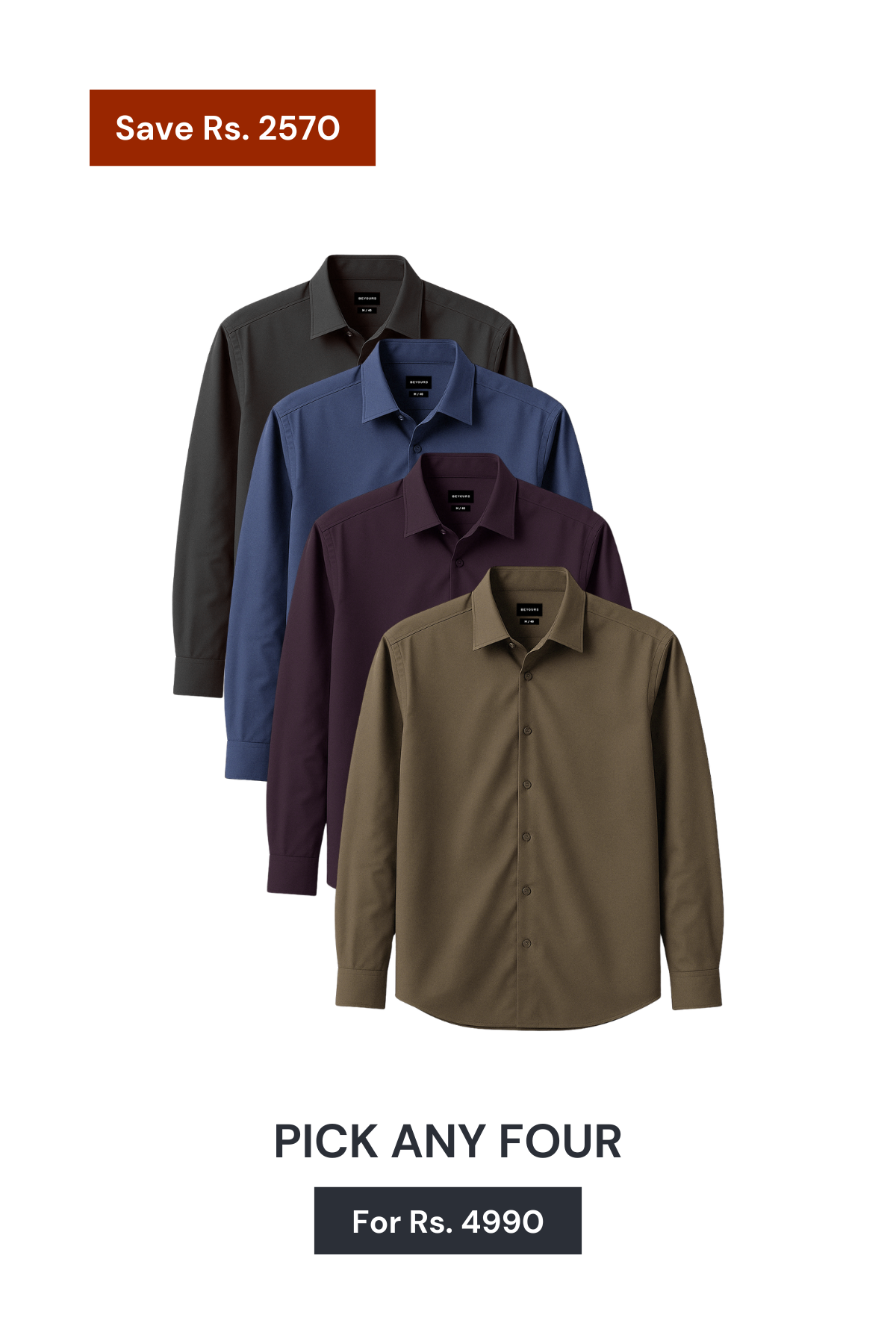 Pack of 4 - Classic shirt
