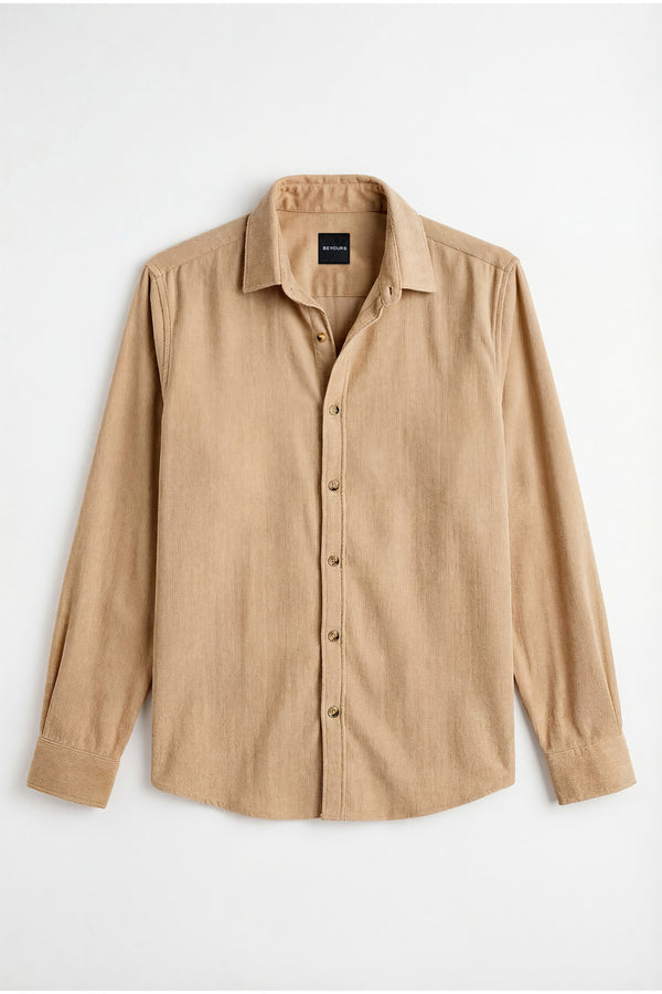 Fawn Corduroy Shirt for men in 100% premium cotton, Cord weave