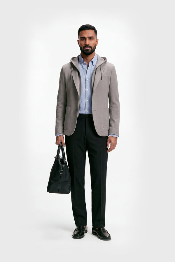 Black Classic Pant for men in triblend fabric - Viscose, polyester & elastane