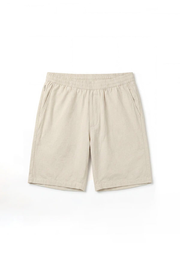 Natural Linen Blend Shorts for men in a cotton linen blend - 90 % Cotton, 10% Linen