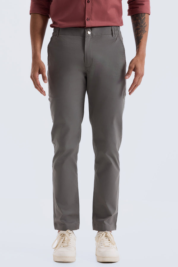 Air Steel Grey Pant Trouser for men — tapered fit