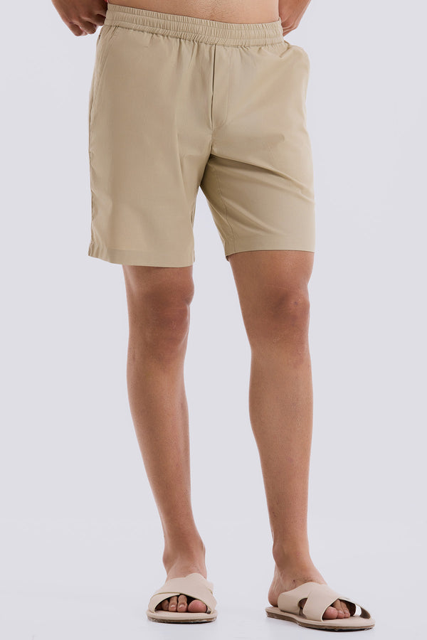 Air Beige Shorts for men in 98% Cotton, 2% Elastane - Twill weave