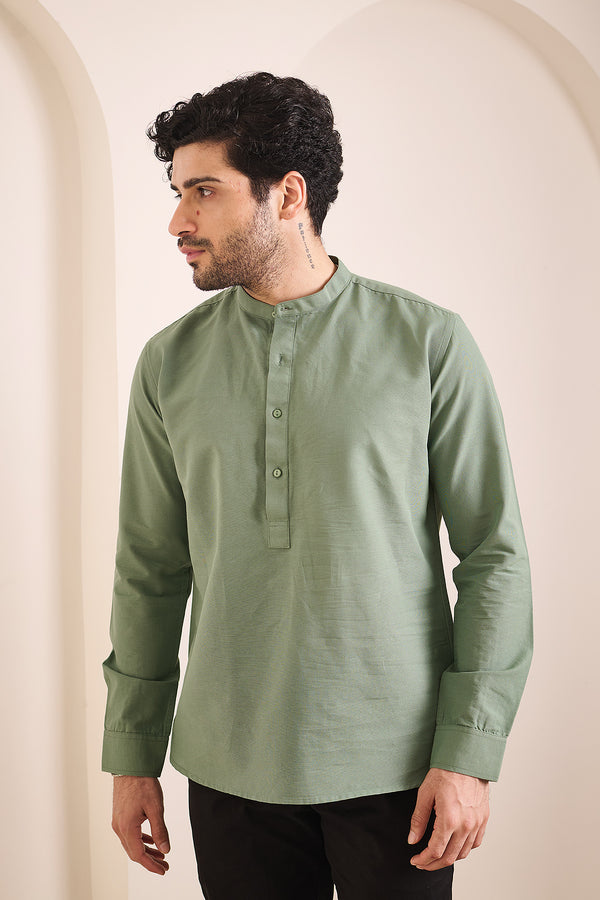 Cedar Mountain Kurta for men in 100% cotton with a linen-like texture