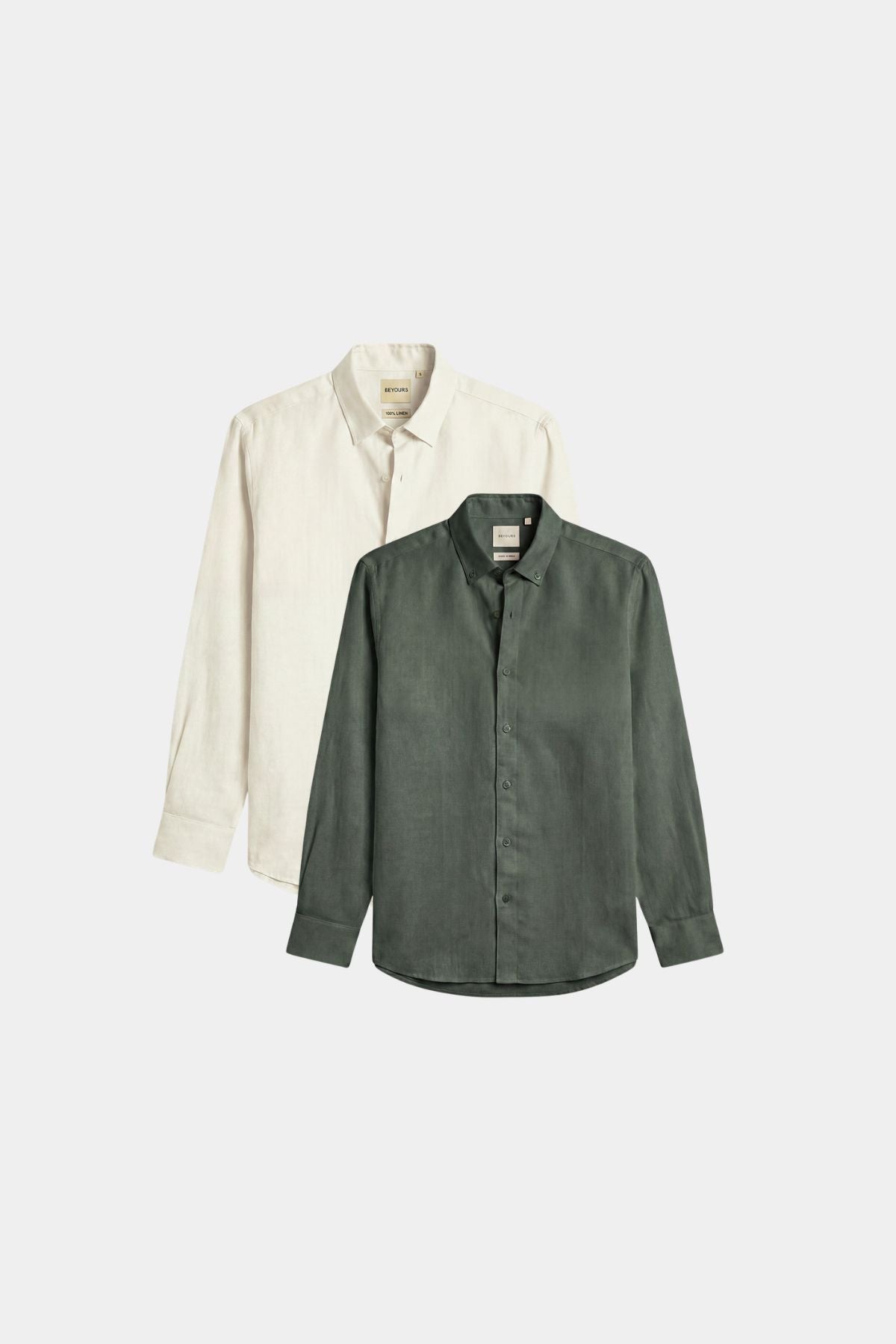 Linen Shirt — Pack of 2 for men in 100% Pure Linen