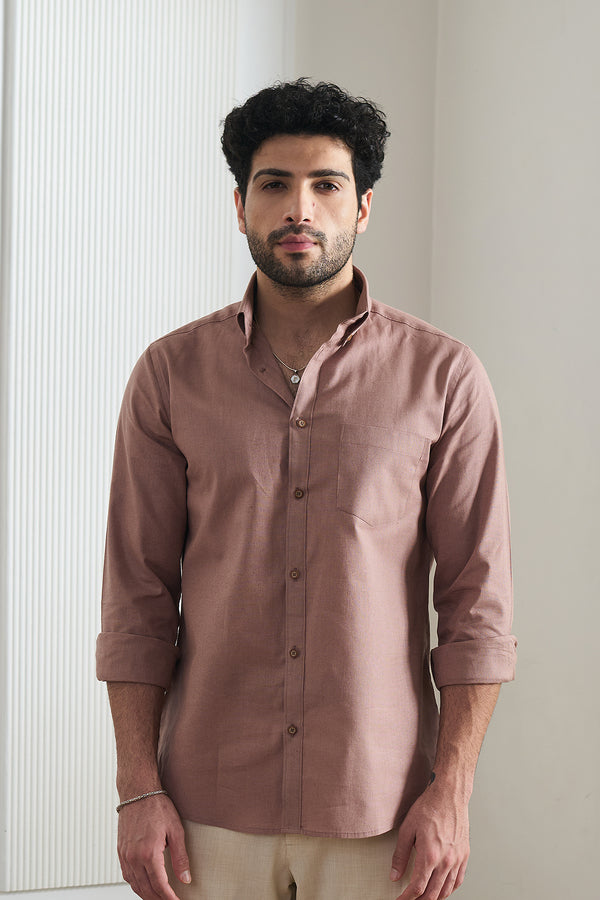 Pink Prose Cotton Linen Shirt for men — breathable and lightweight