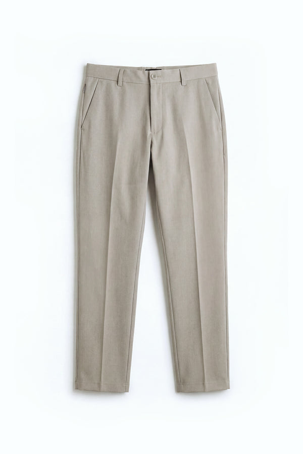 Stone Beige Classic Pant for men in triblend fabric - Viscose, polyester & elastane