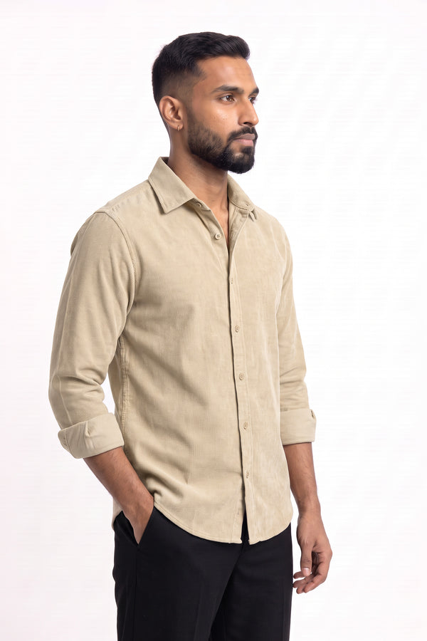 Toasted Almond Corduroy Shirt