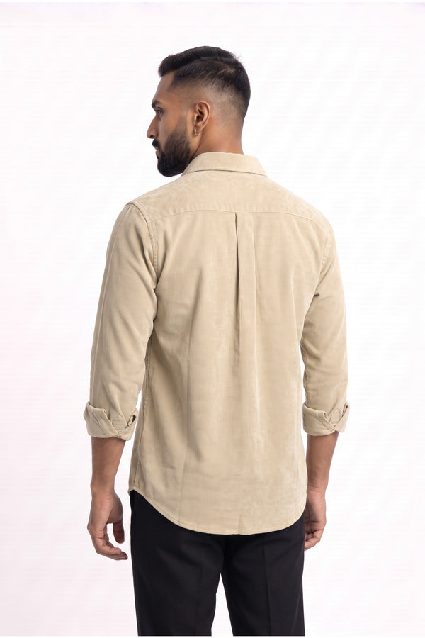 Toasted Almond Corduroy Shirt