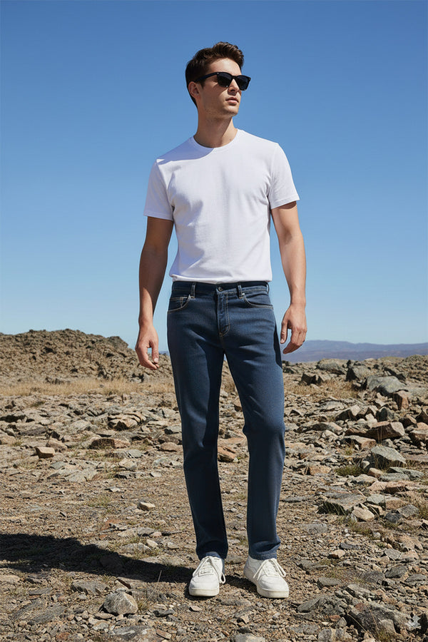 Prussian Blue Air Denim for men — ultralight weight and stretchable fabric
