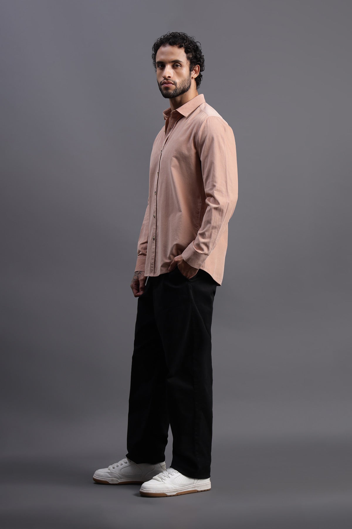 Soft Pink Corduroy Shirt