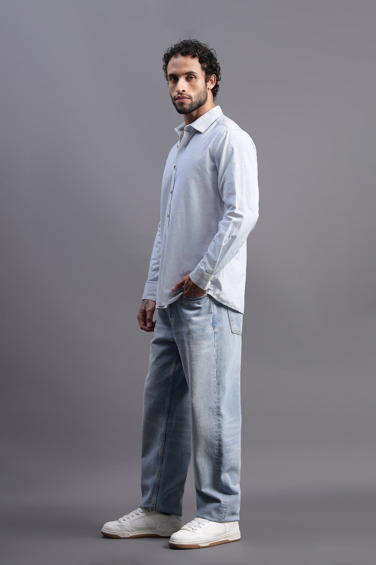 Powder Blue Corduroy Shirt