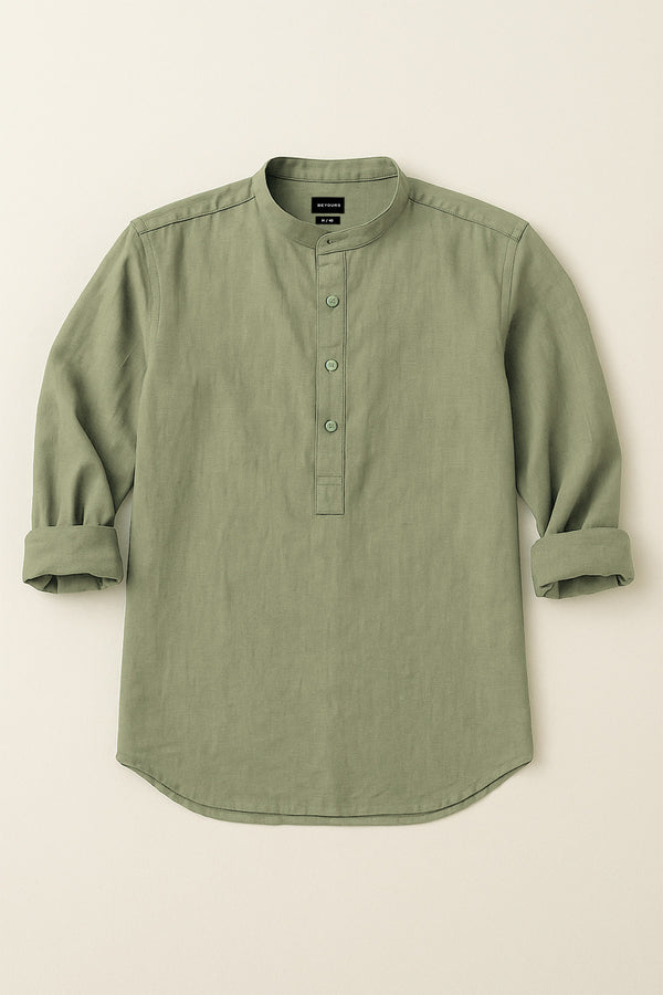 Cedar Mountain Kurta for men in 100% cotton with a linen-like texture