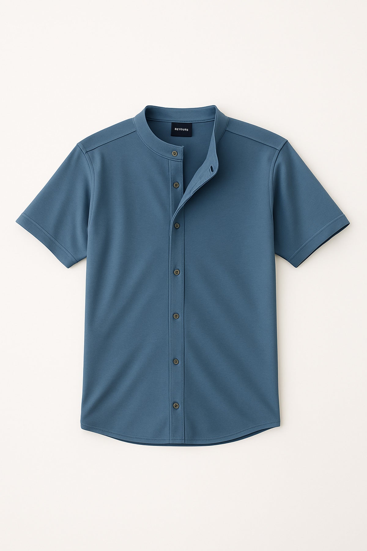 Buy Half Sleeve Blue Stone Knit Shirt Beyours