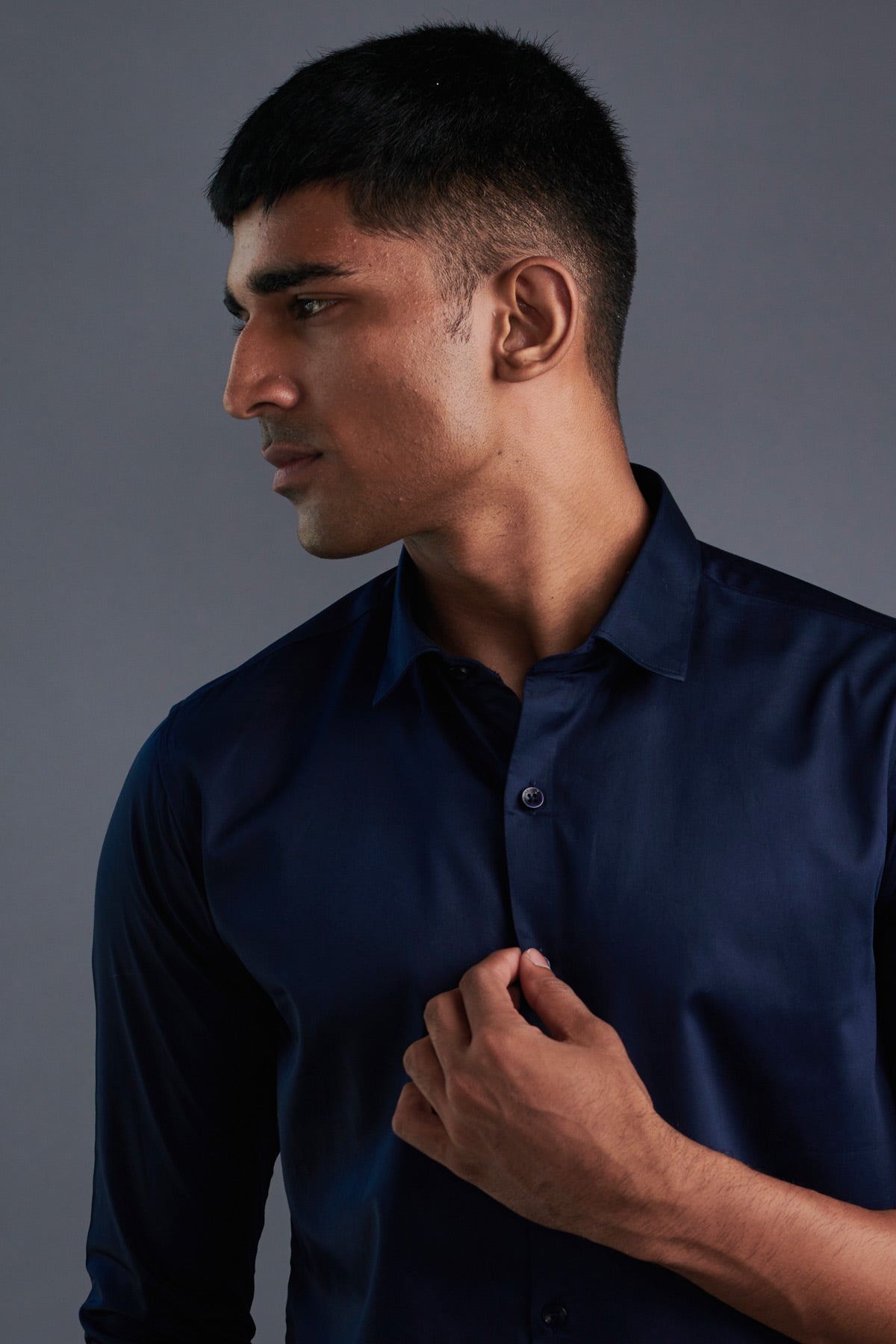 Buy Navy Blue Classic Shirt For Men\'s Online | Beyours