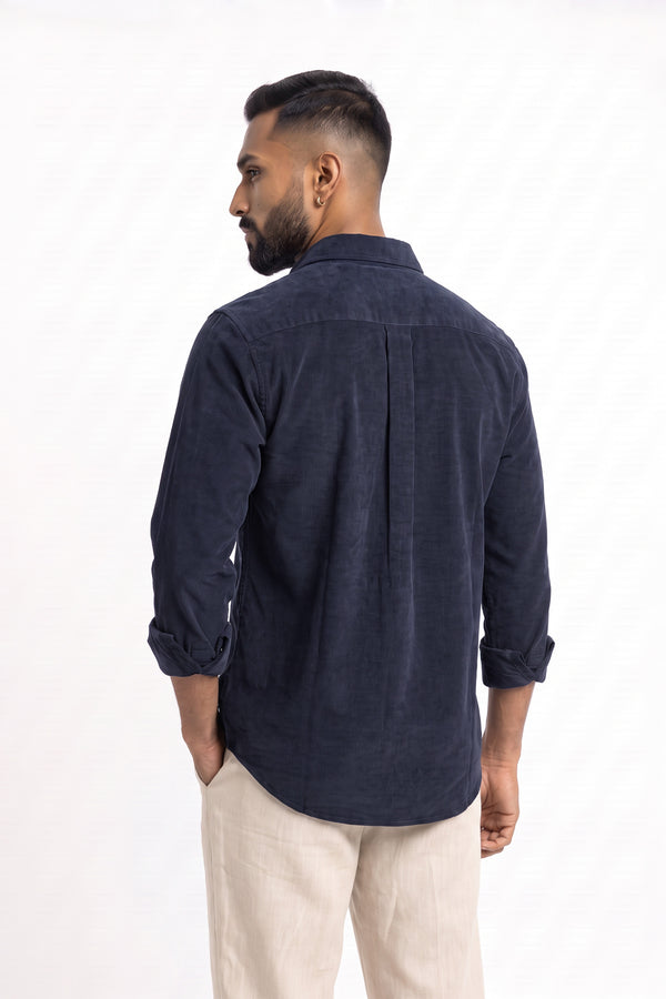 Navy Corduroy Shirt