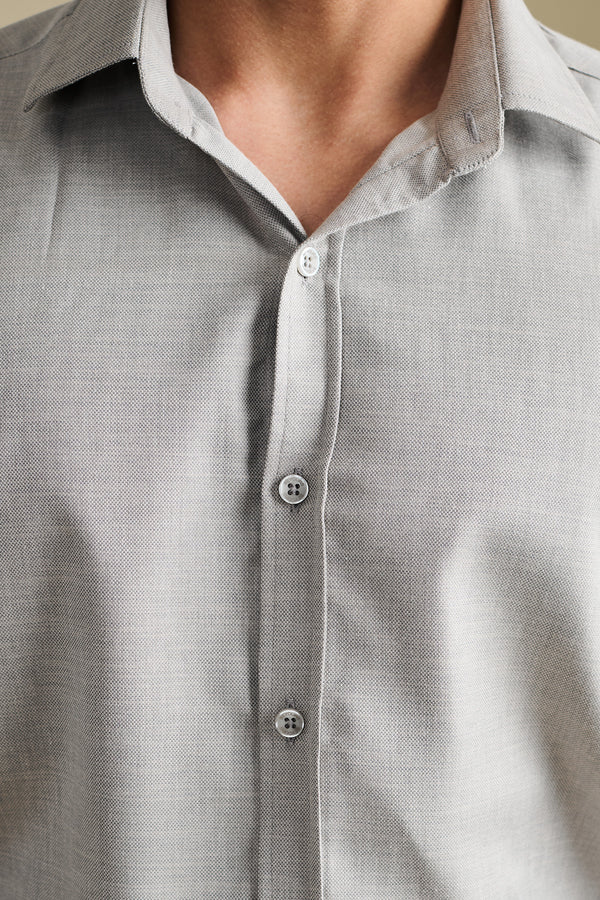 Grey Texture Shirt for men — regular fit