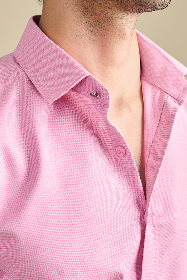 Mellow Mauve Texture Shirt for men — regular fit