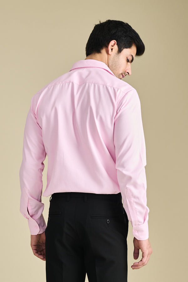 Orchid Pink Texture Shirt for men in 100% premium cotton