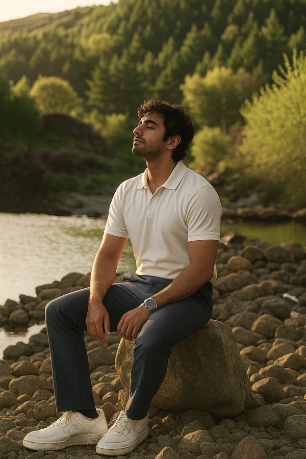 Steel Grey All Rounder Pants for men — stain-repellent