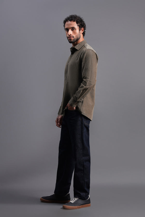 Stone Corduroy Shirt for men — breathable and lightweight