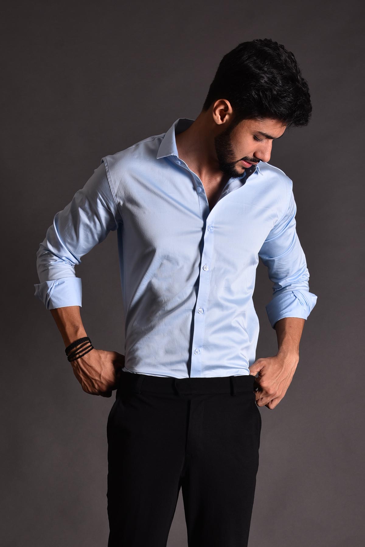 Buy Light Blue Classic Shirt For Men\'s Online | Beyours