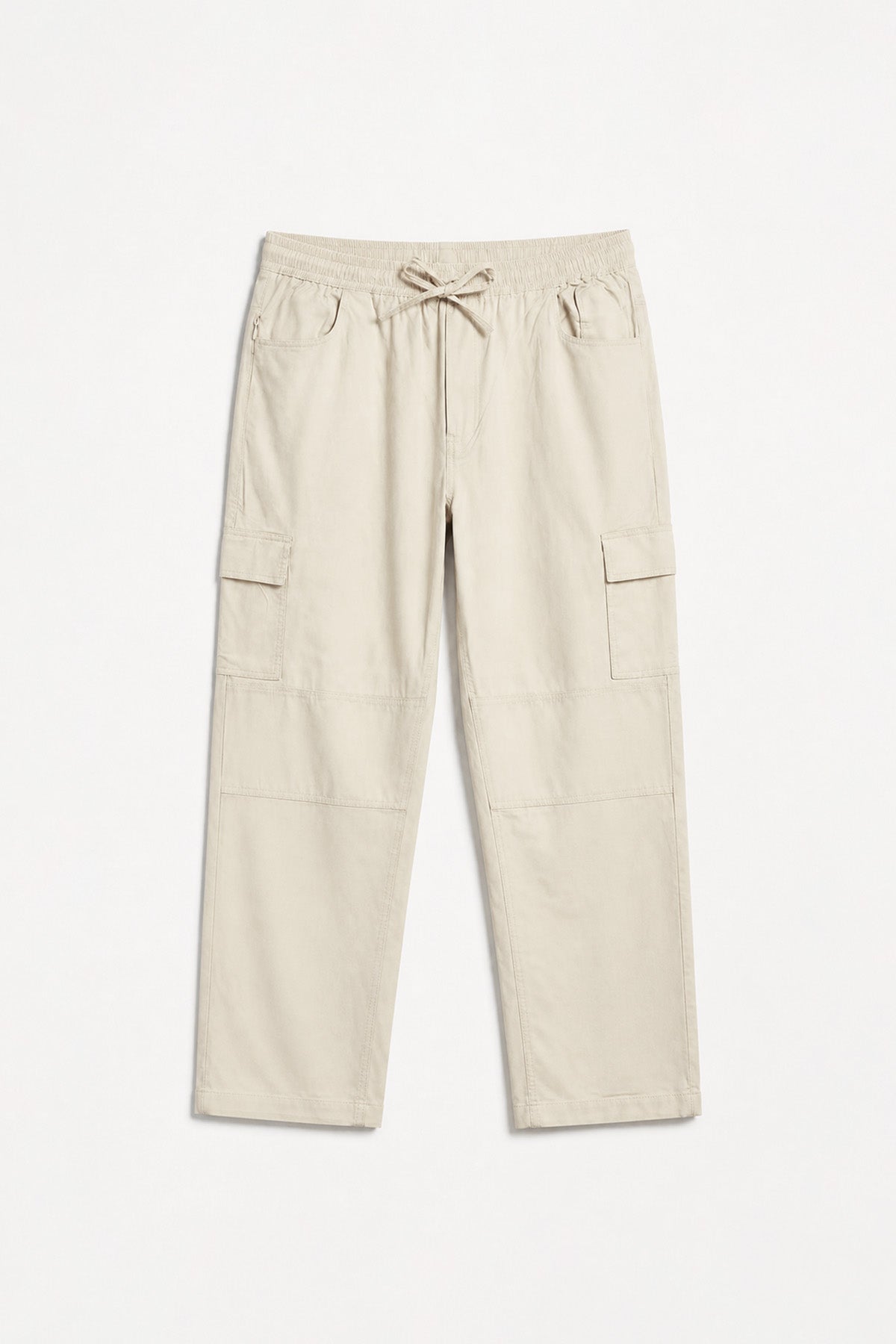 Awesome Beige Straight Fit Air Cargo Pants for men in 98% premium cotton, 2% elastane