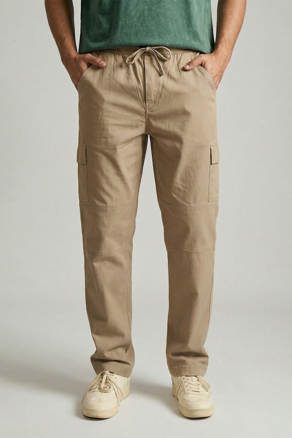 Desert Beige Air Cargo Pants for men — regular fit