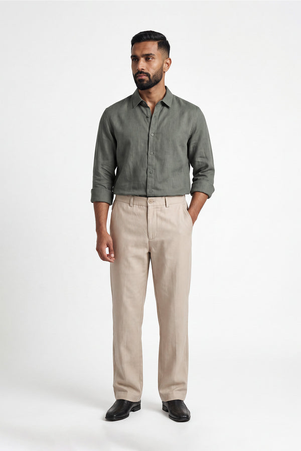 Soft Khakhi Air Pant for men — straight fit