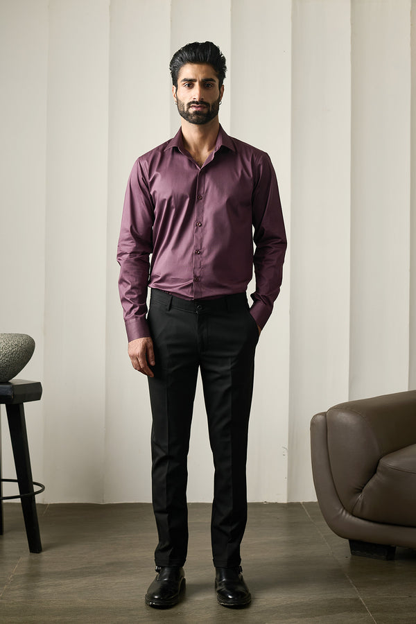 Black Classic Pant for men in triblend fabric - Viscose, polyester & elastane