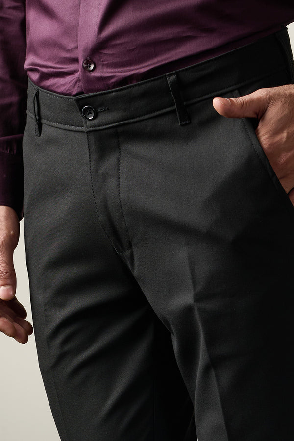 Black Classic Pant for men — stain straight
