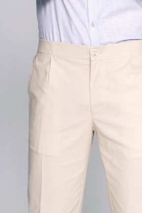 Easy Linen Smooth Beige Trouser