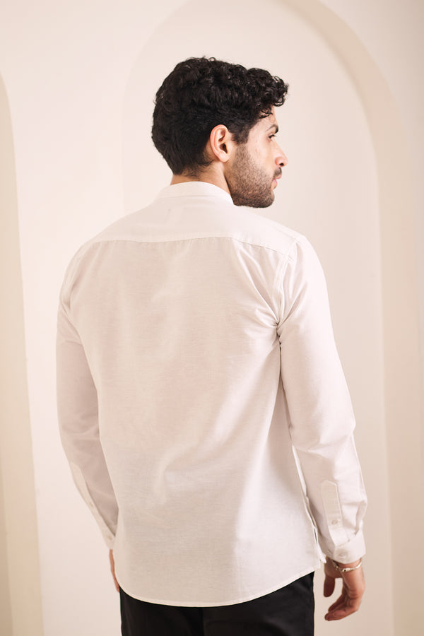 White Kurta for men — regular fit with relaxed chest and arms