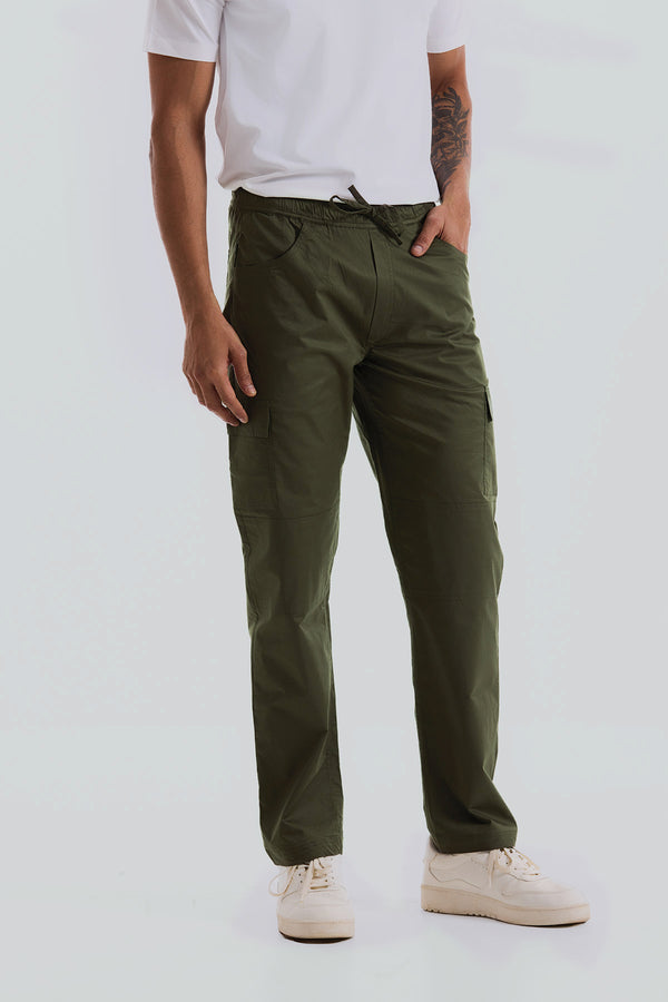 Lunar Green Air Cargo Pants for men — regular fit