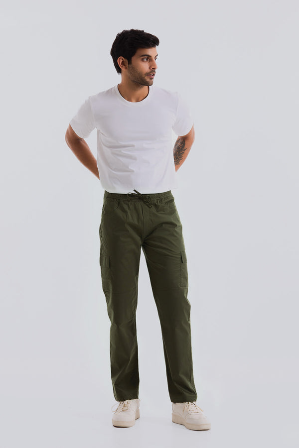 Lunar Green Air Cargo Pants for men — regular fit