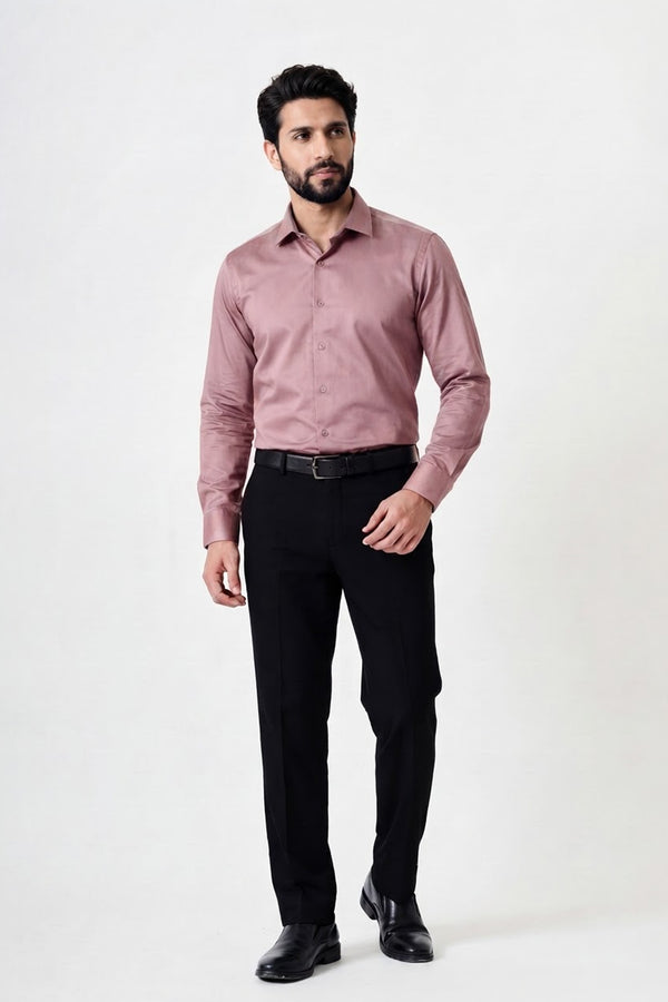 The Mist Lavender Classic Shirt for men in 100% premium cotton satin