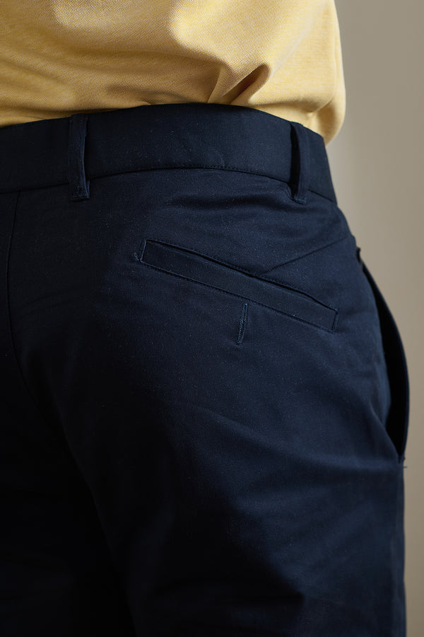 Prussian Blue Chinos for men in 98% premium cotton, 2% elastane