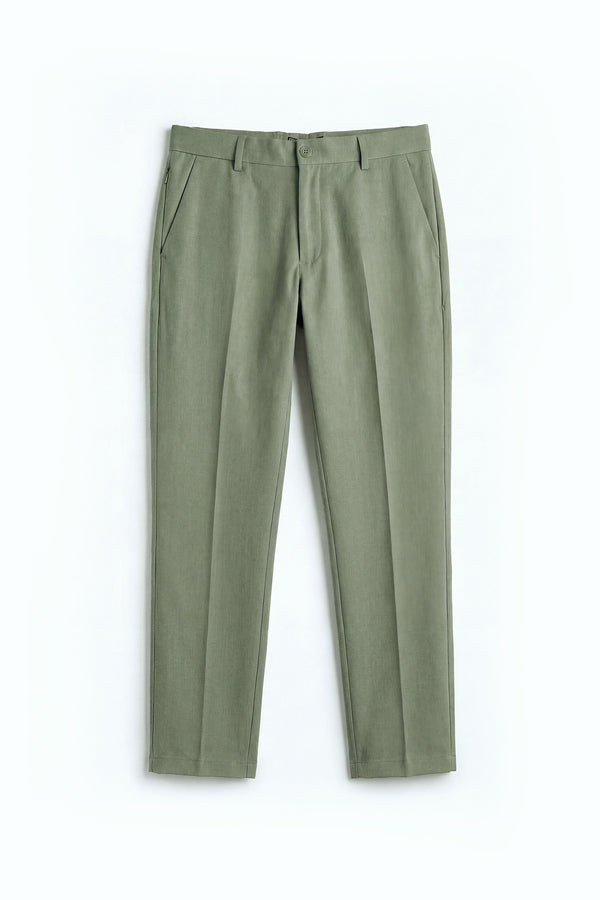 Moss olive Classic Pant for men in triblend Viscose, Polyester, Elastane
