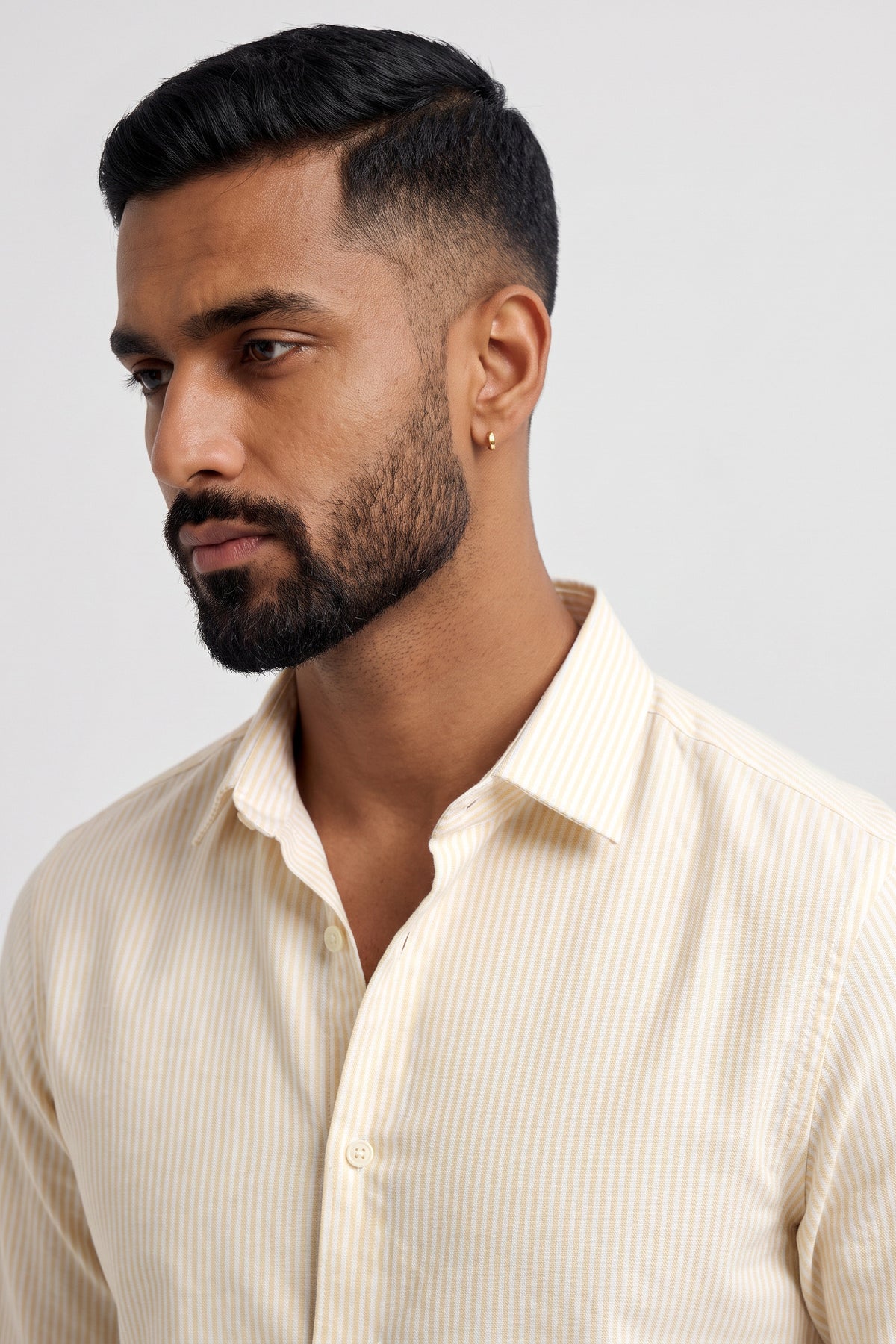 Butter Yellow Oxford Stripe Shirt