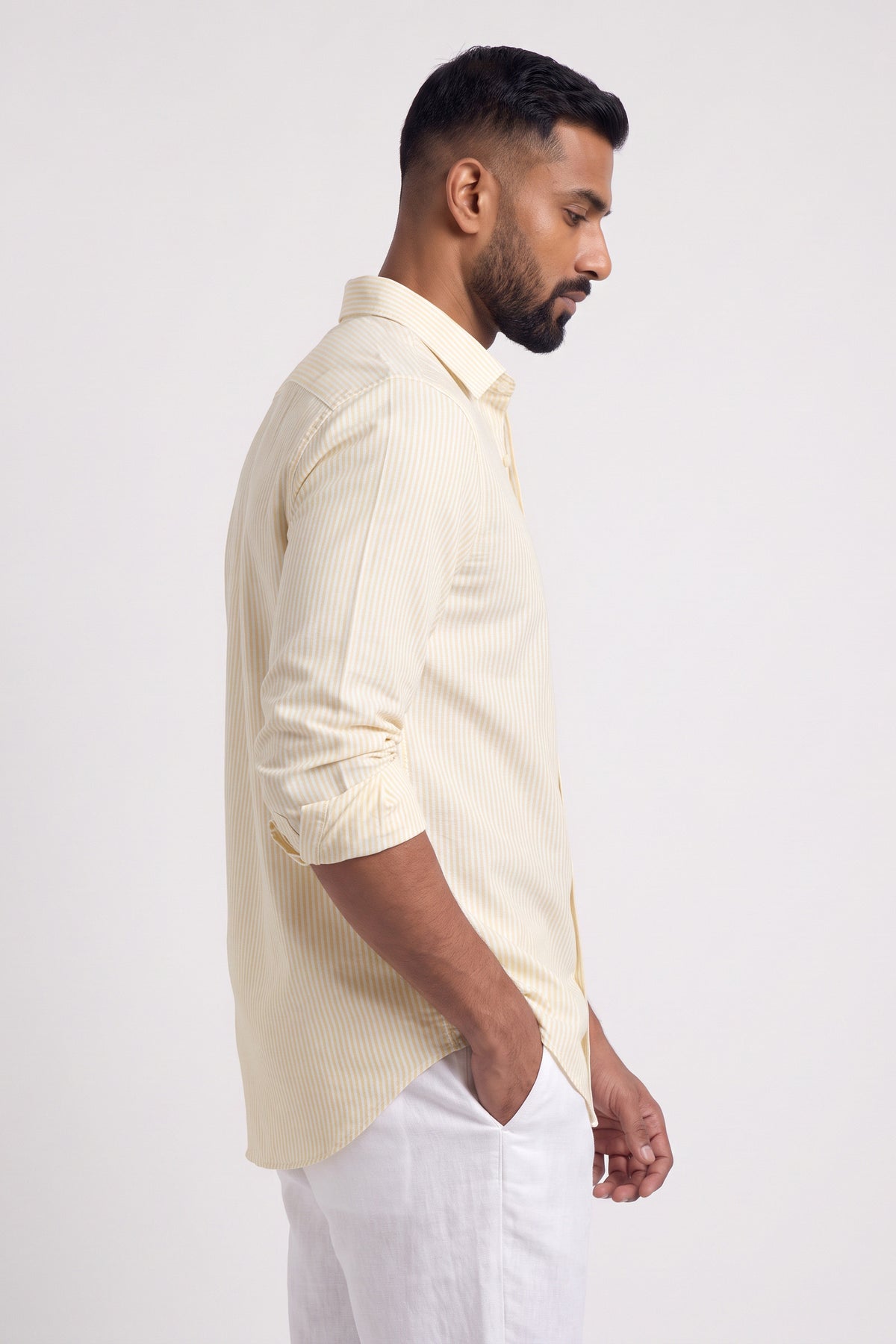 Butter Yellow Oxford Stripe Shirt