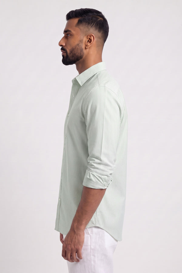 Sage Mist Oxford Stripe Shirt