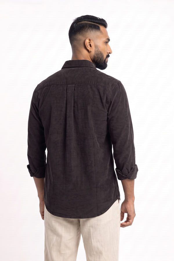 Roasted Coffee Corduroy Shirt