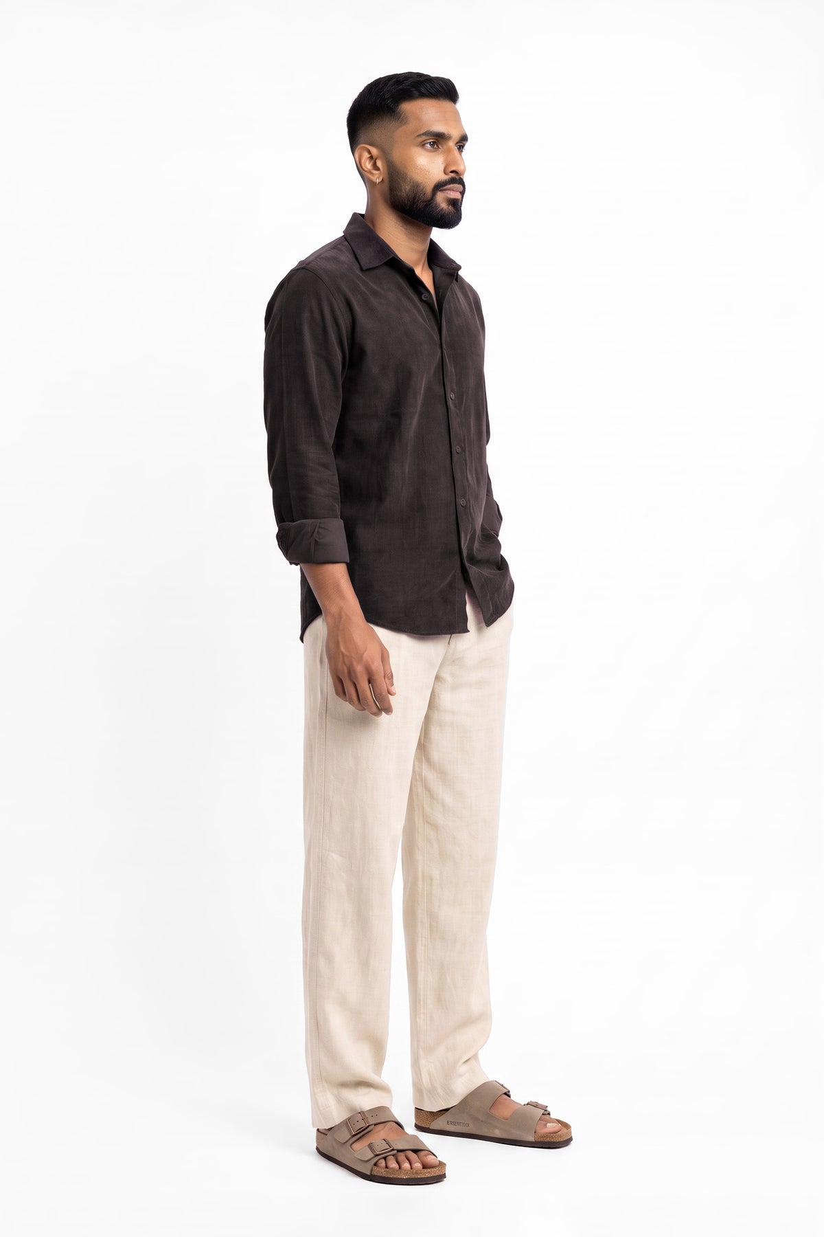 Roasted Coffee Corduroy Shirt