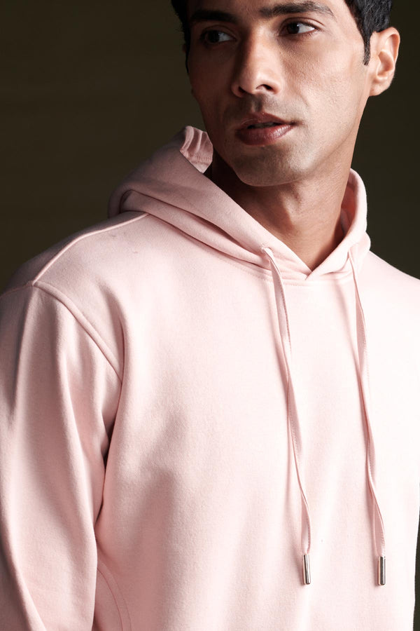 Baby Pink Hoodie for men — regular fit