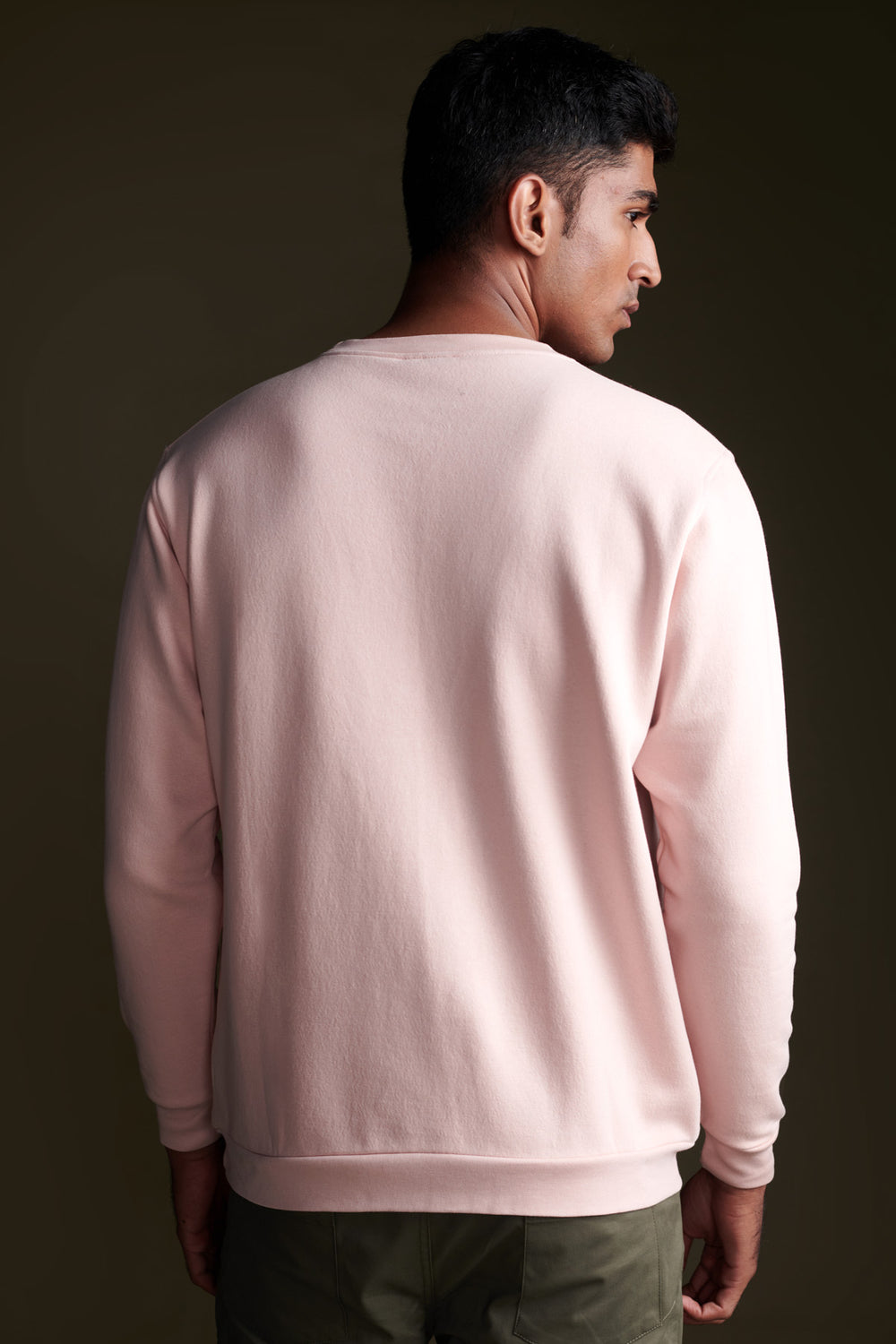 Sweatshirt Baby Pink Oversized Mama Mock Neck Fleece Sweatshirt For Women In Baby Pink
