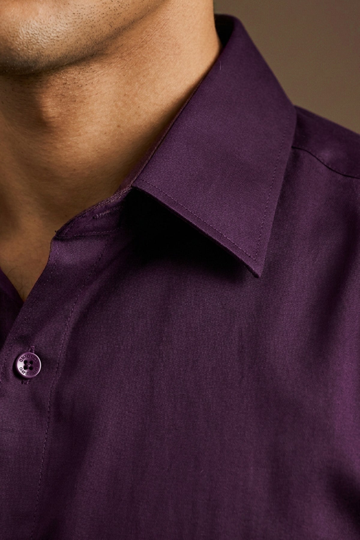 Regal Plum Classic Shirt for men in 100% premium cotton satin