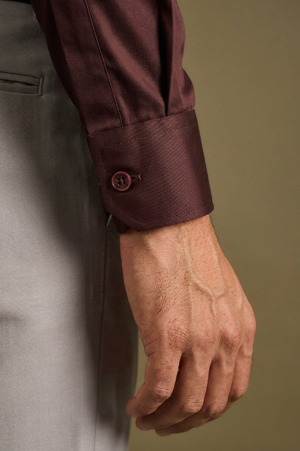 Deep Wine Classic Shirt for men in 100% premium cotton satin