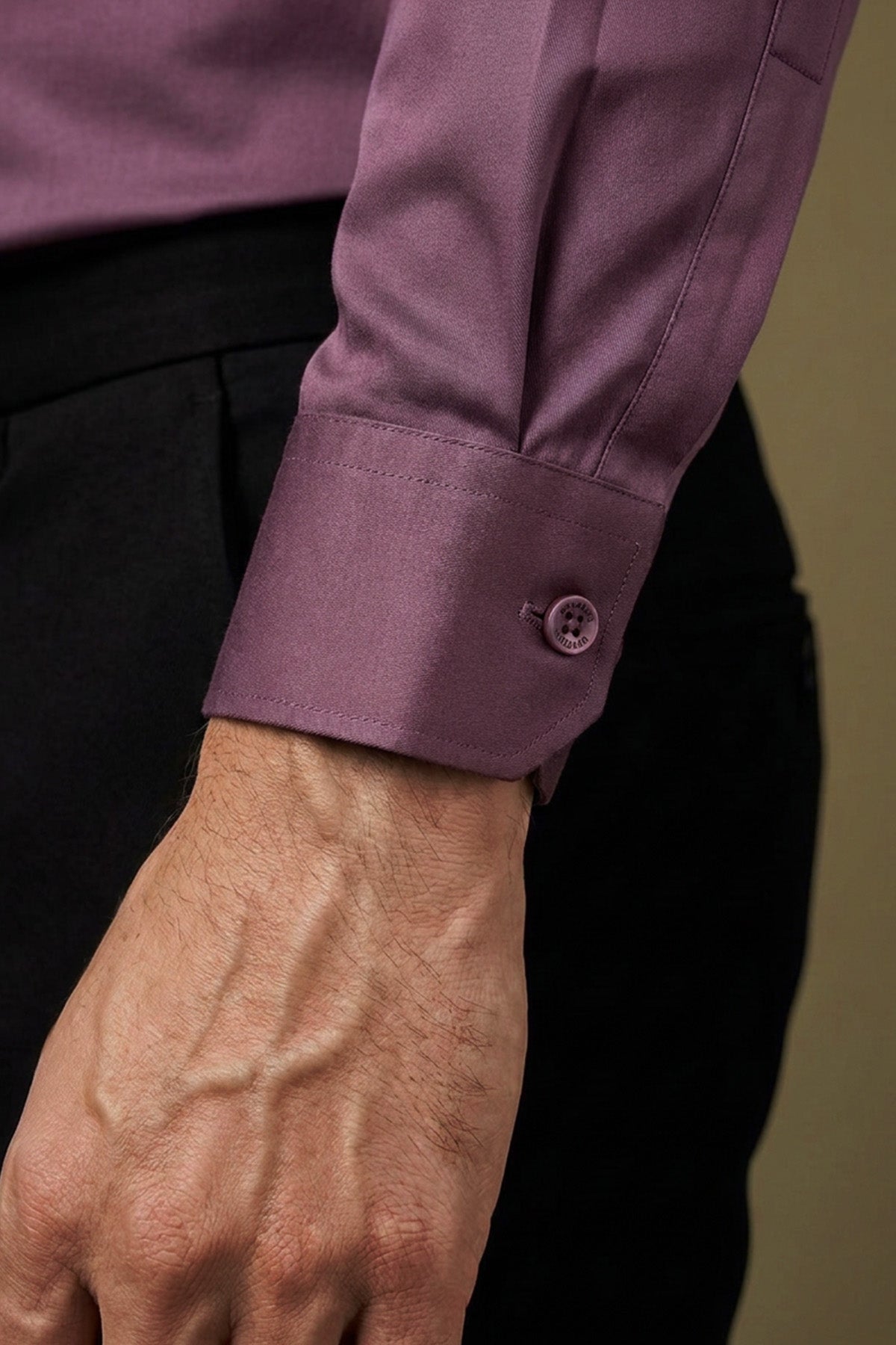Royal Plum Classic Shirt for men in 100% premium cotton satin