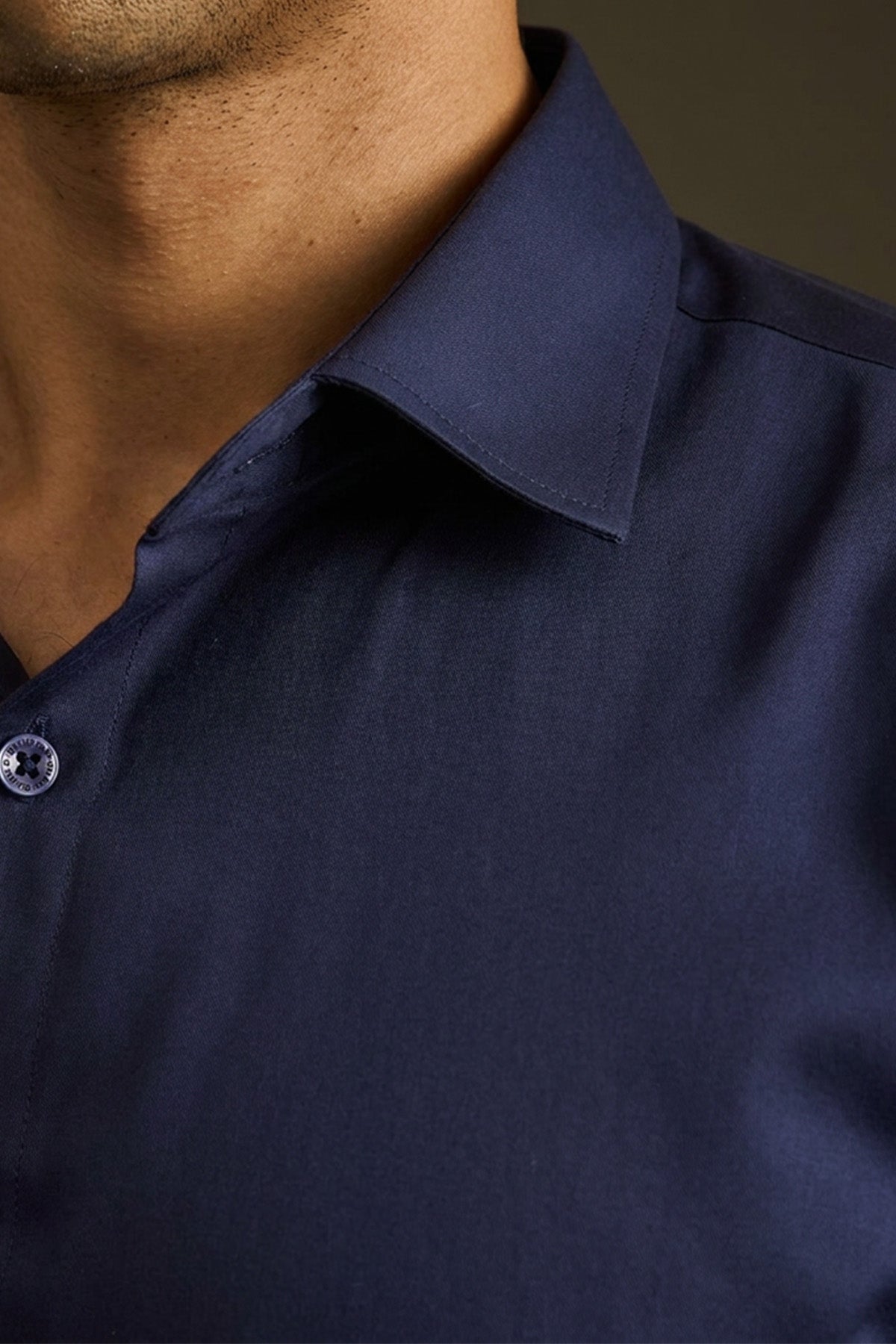 Thunder Blue Classic Shirt for men in 100% premium cotton satin
