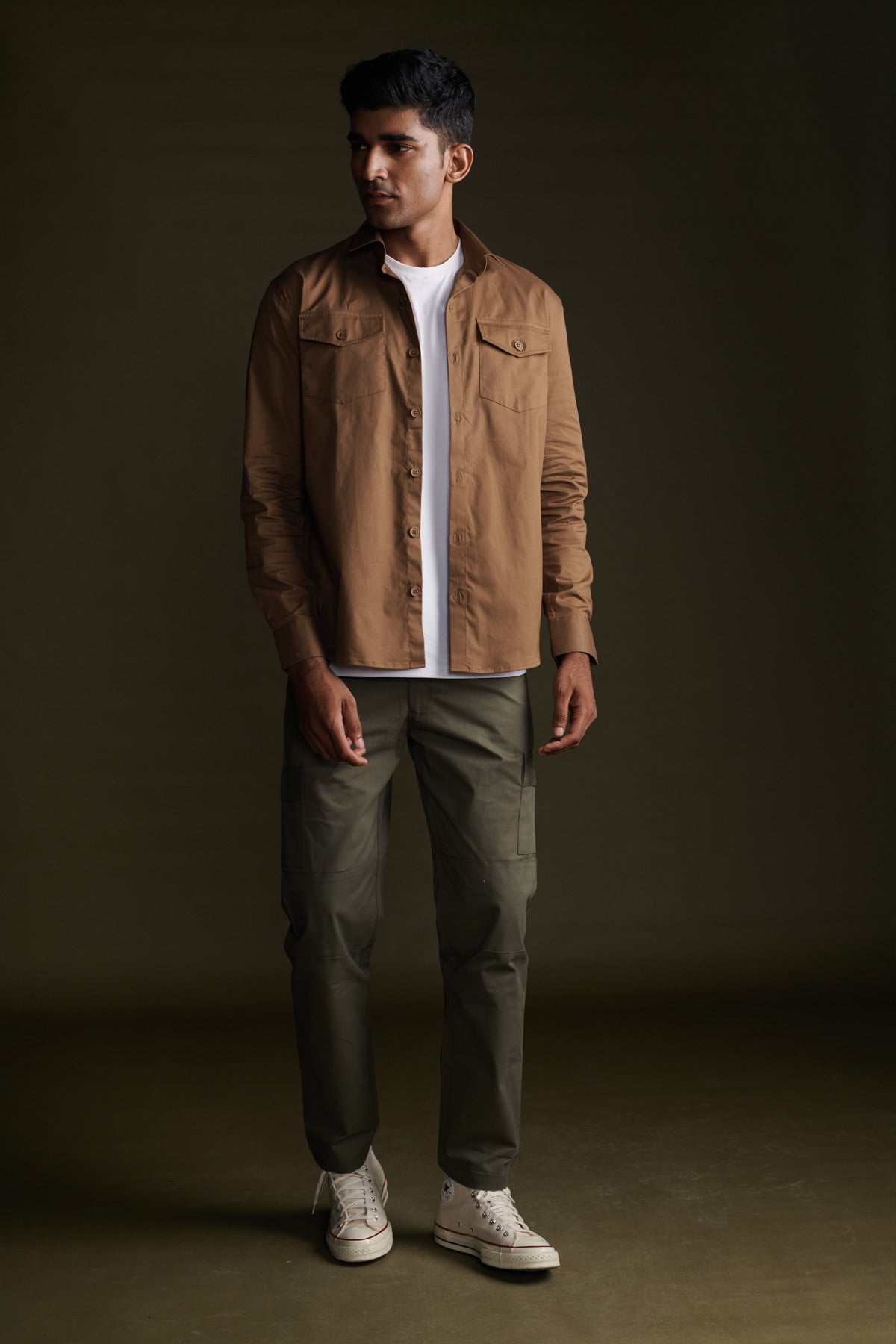 Clay Brown Overshirt Beyours Essentials Private Limited