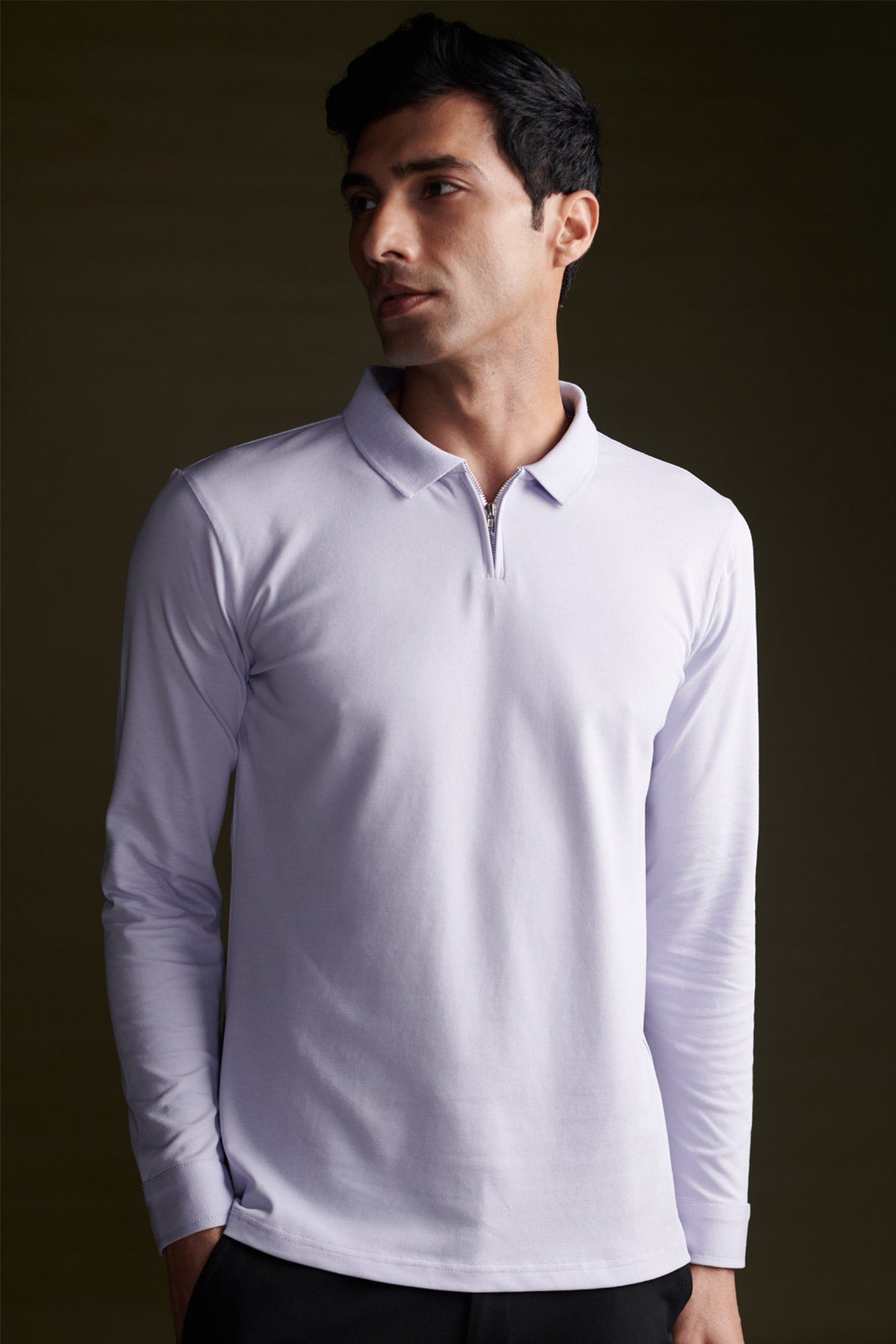 Hazey Lavender Polo Full Sleeve Beyours Essentials Private Limited